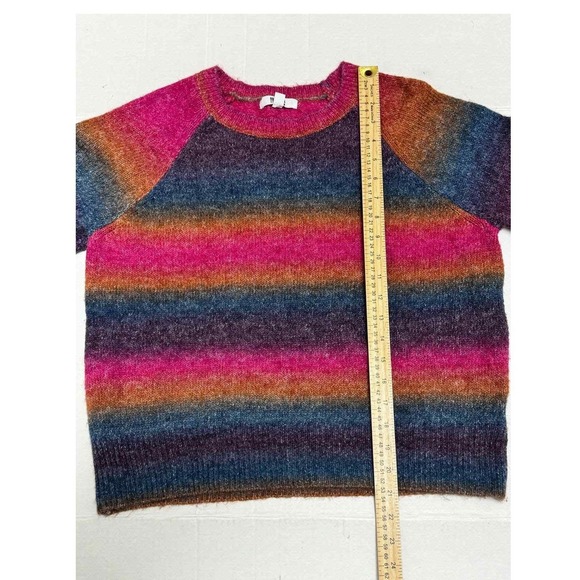 BB DAKOTA STEVE MADDEN Multicolor Stripe Raglan Sweater Size L - Picture 6 of 9
